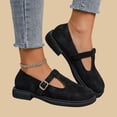 thumbnail image 6 of Miluxas Womens Mary Jane Flats Closed Round Toe Pumps Buckle T Strap Loafers Shoes Comfortable Casual Dressy Party office Classic Dress Shoes Black 6.5(38), 6 of 6