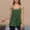 Army Green, variant on Women's Tank Tops Stylish Solid Color Built-in Pad Camisole Wireless Integrated Cup Bralette for Outerwear Layering Loungewear Underwear Pajama