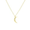 14kt Yellow Gold Small Crescent Moon Adjustable 16"- 18" Women's Necklace with a 025 Gauge Cable Chain and Lobster Lock