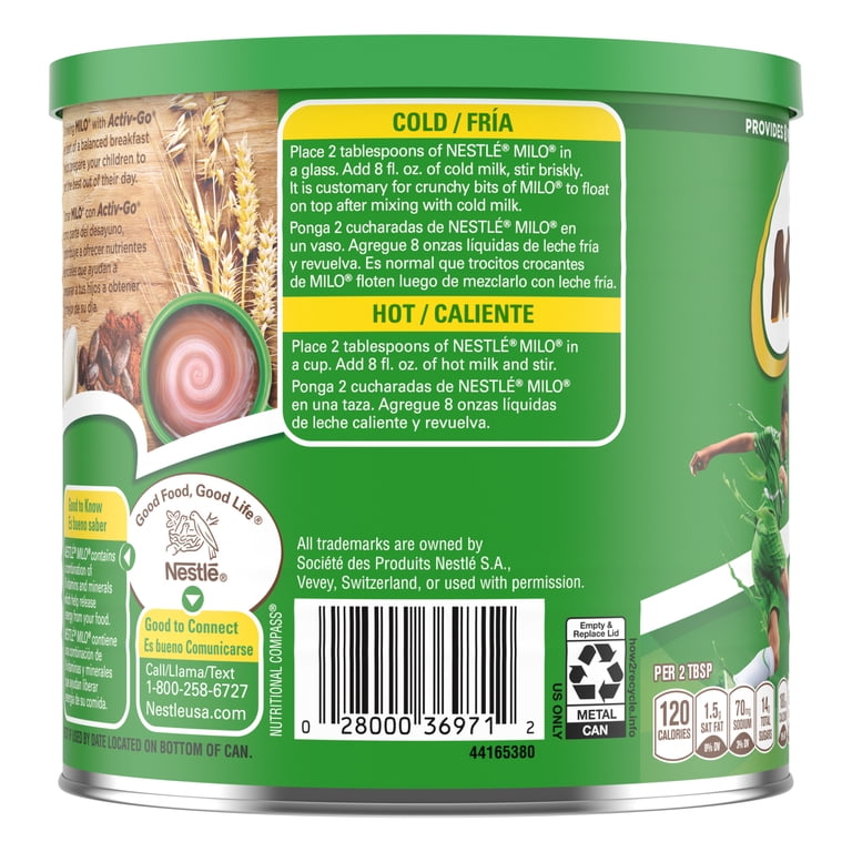 12 pack) Nestle Milo Active Go Chocolate Malt Powder Drink Mix