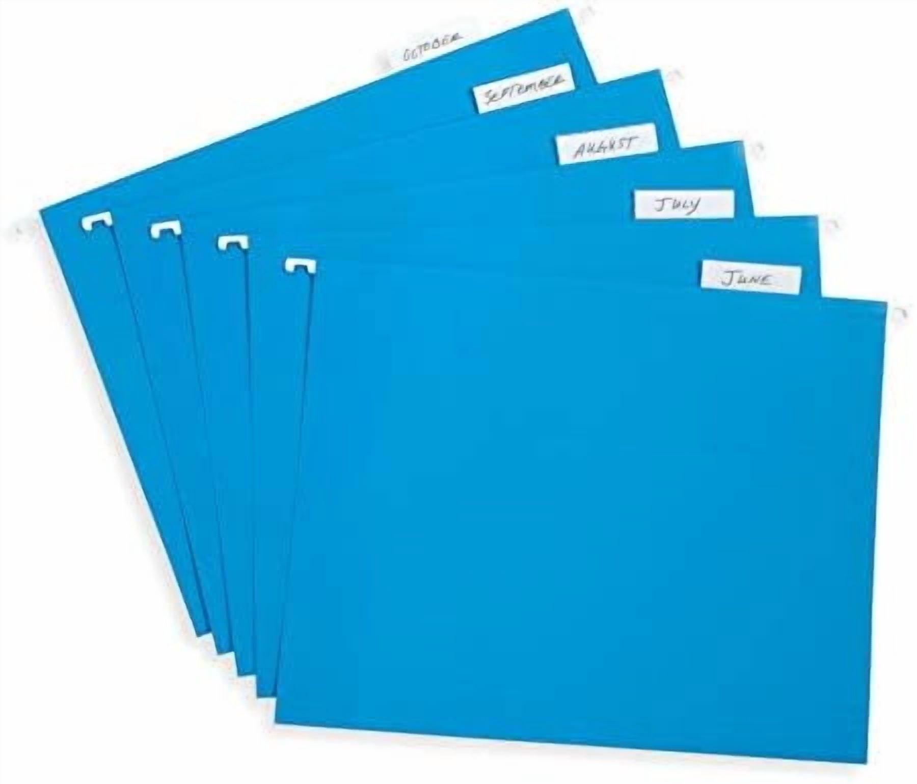 Hanging File Folders, 25 Reinforced Hang Folders, Designed for Home and Office Color Coded File Organization, Letter Size, Blue, 25 Pack