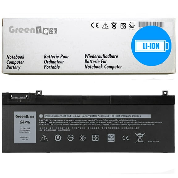 GREENTECH 451-BCGO RW15F BATTERY FOR DELL PRECISION 7530 7540 7730 7740 7.6V 64WH 5TF10 RY3F9