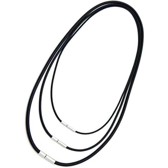 3PCS Leather Necklace Set, 45cm, 50cm, 70cm Adjustable Leather Cord Necklaces with Stainless Steel Clasp,for Men & Women, Waterproof & Durable Jewelry for All Outfits
