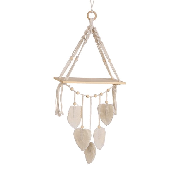 Estante de Pared con Flotante de Hojas, Estilo Bohemio, para Tapizar