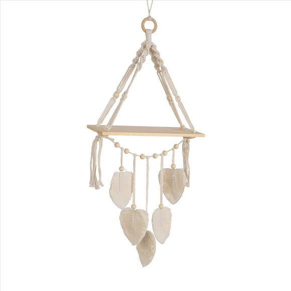 Estante de Pared con Flotante de Hojas, Estilo Bohemio, para Tapizar