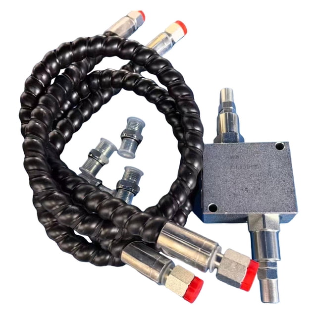 Kit de válvula de amortiguación para miniexcavadora, portátil, compatible con racores de hidráulica de 1/4", pieza de repuesto de acero,