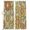 Yellow, variant on Turquoise Boho Floral Blackout Curtains for Bedroom/Living Room, Pinch Pleated Black Out Curtains, Vintage Abstract Art Ethnic Flowers Room Darkening Window Drapes with Hooks 2 Panels, 39"x70"
