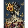 thumbnail image 1 of Cuadros Decorativos Pintura de arte de punto de cruz completo 11CT estampado de flores bordado adorno montado en la pared JShteea Nuevos Originales, 1 of 5