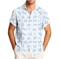 thumbnail image 2 of UVEASISHA Mens Hawaiian Shirts Summer Fashion Beach Vacation Shirt Novelty Ocean Animal Printed Button Down Shirts Lightweight Untucked Aloha Top Light Blue XL, 2 of 6