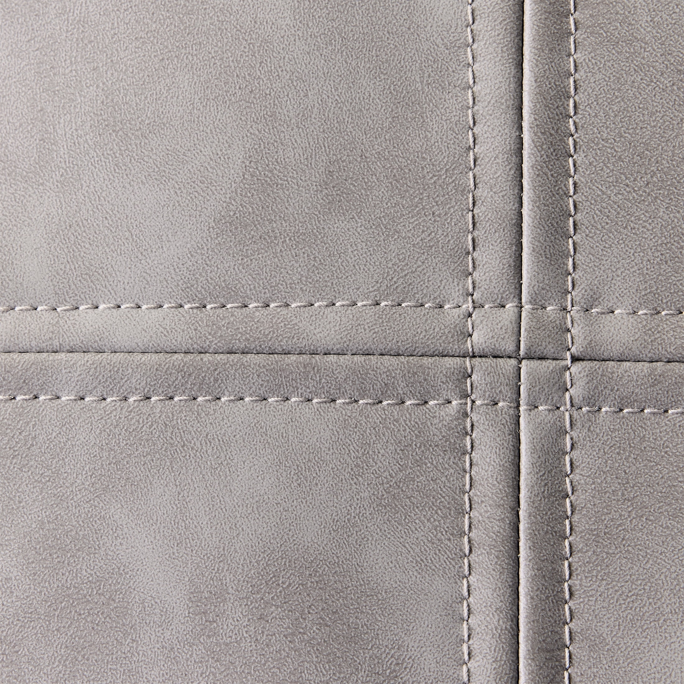 Better Homes & Gardens Faux Leather Unstuffed Pouf Cover, Grey, 18x18x18 inch (1 Unit)