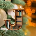 thumbnail image 6 of Lilixerw 26 Alphabet Book Hanging Ornament,3.1 inch Acrylic Pendant for Book Lovers Christmas Tree Ornaments Car Pendant(J), 6 of 9