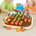thumbnail image 4 of Wood Carrot Harvest Chess Set Early Educational Interaction Toy for Toddler Yotijar Juego de cosecha de zanahorias, 4 of 10