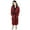 Wine Black, variant on Women’s 100% Terry Cotton Bathrobe Toweling Gown Robe Two Tone