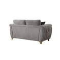 thumbnail image 3 of Leena Contemporary Style Loveseat Made with Wood in Gold accent & Gray, 3 of 5