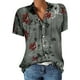 thumbnail image 1 of Camisas de verano para mujer, blusas de manga corta con cuello de solapa y botones con estampado de flores OAVQHLG3B Store lin121212, 1 of 5