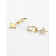 thumbnail image 3 of FANSING Gold Hoop Earrings for Women Trendy Gold Earrings Cubic Zirconia Earrings Dangle Earrings Star Charm Earrings 10mm Surgical Steel Earrings, 3 of 3