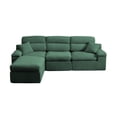 thumbnail image 5 of LifeSky No-Assembly L-Shaped Corner Chaise Sofa for Small Apartments Living Room: 111" Extra Long Chaise for Full Relaxation, High Backrest Support, Space-Saving Couch for Apartment, 5 of 9