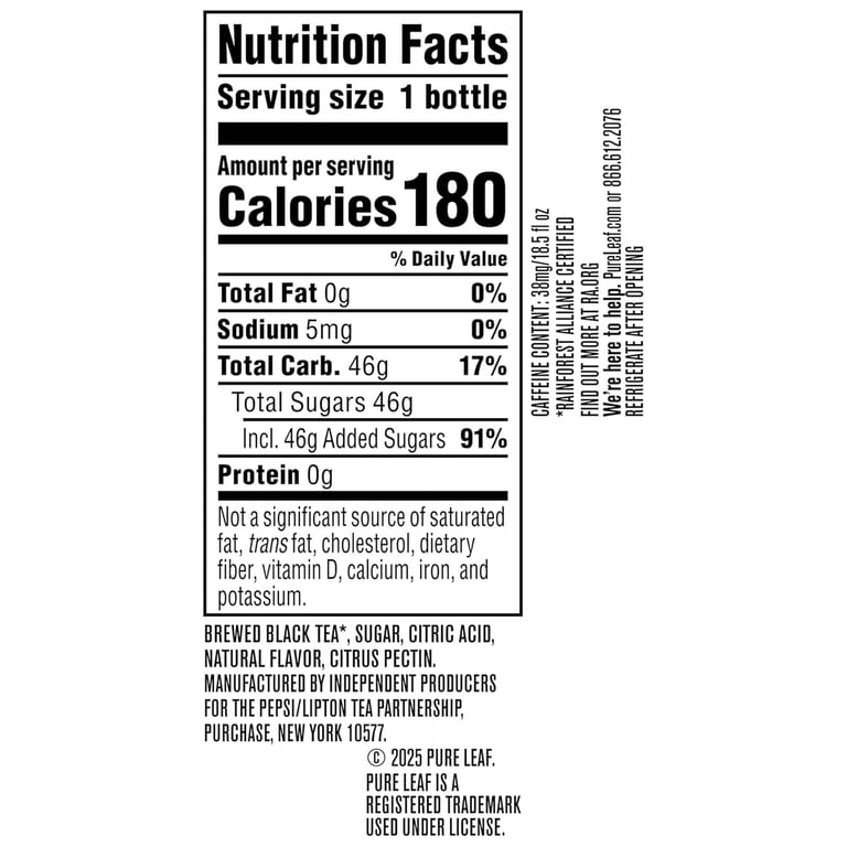 Pure Leaf Raspberry Real Brewed Iced Tea Variety Pack, 18.5 oz, 12 Pack photo 8