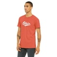 thumbnail image 2 of Daxton Adult Unisex Tshirt Ohio Script with Vertical on the Back, Coral White, S, 2 of 3