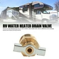 thumbnail image 3 of Brass Water Heater Replacement Drain Valve, Heat Resistant RV Water Heater Drain Valve Wing Style Handle  for RV and Trailer Water Heater, 3 of 7