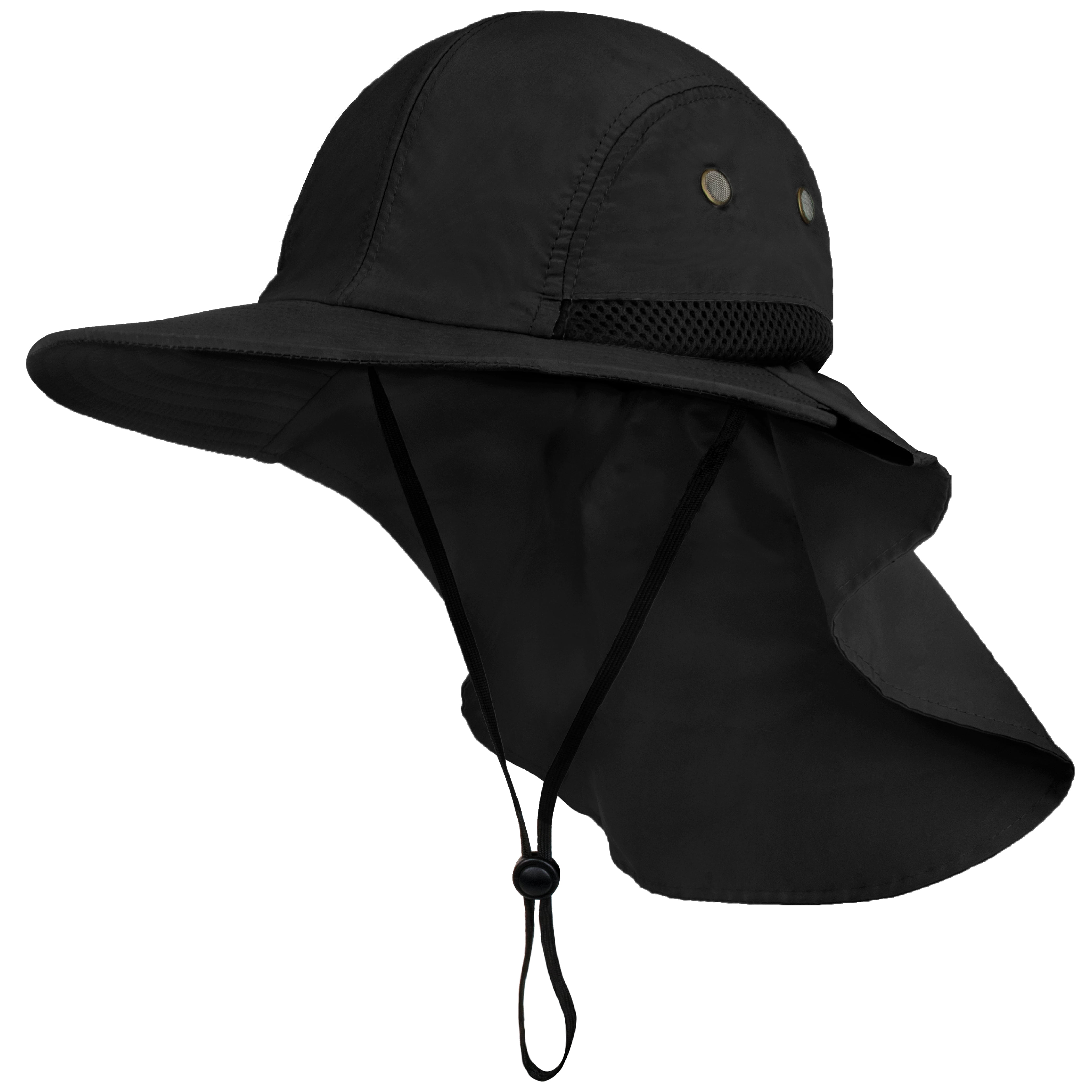 Connectyle Mens UV Sun Protection Cap Safari Hike Cap with Neck Flap Fishing Hat