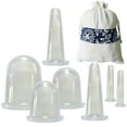 thumbnail image 1 of 7-Piece Medical-Grade Silicone Cupping Therapy Set for Home Massage - Transparent Suction Cups with 5.5cm & 7cm Sizes, Easy-to-Use Design, Durable Material, Includes Storage Bag, Ideal for Wellness &, 1 of 6