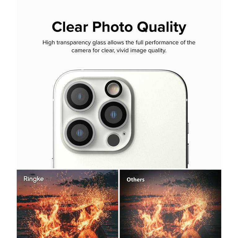 Ringke Camera Glass [3 Pack] Compatible with iPhone 14 Pro Max Camera Lens Protector and iPhone 14 Pro Camera Lens Protector, Tempered Glass