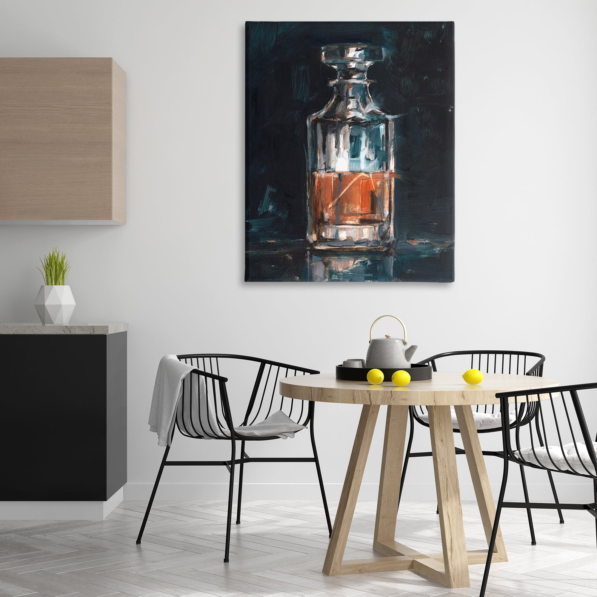 Stupell Industries Bar Whiskey Decanter Food & Beverage Painting Gallery Wrapped Canvas Art Print Wall Art, 36 x 48