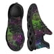 thumbnail image 1 of Zapatillas deportivas con estampado de cielo estrellado rojo, cómodas y transpirables, con plataforma tejida, para correr, personalizadas, 1 of 6