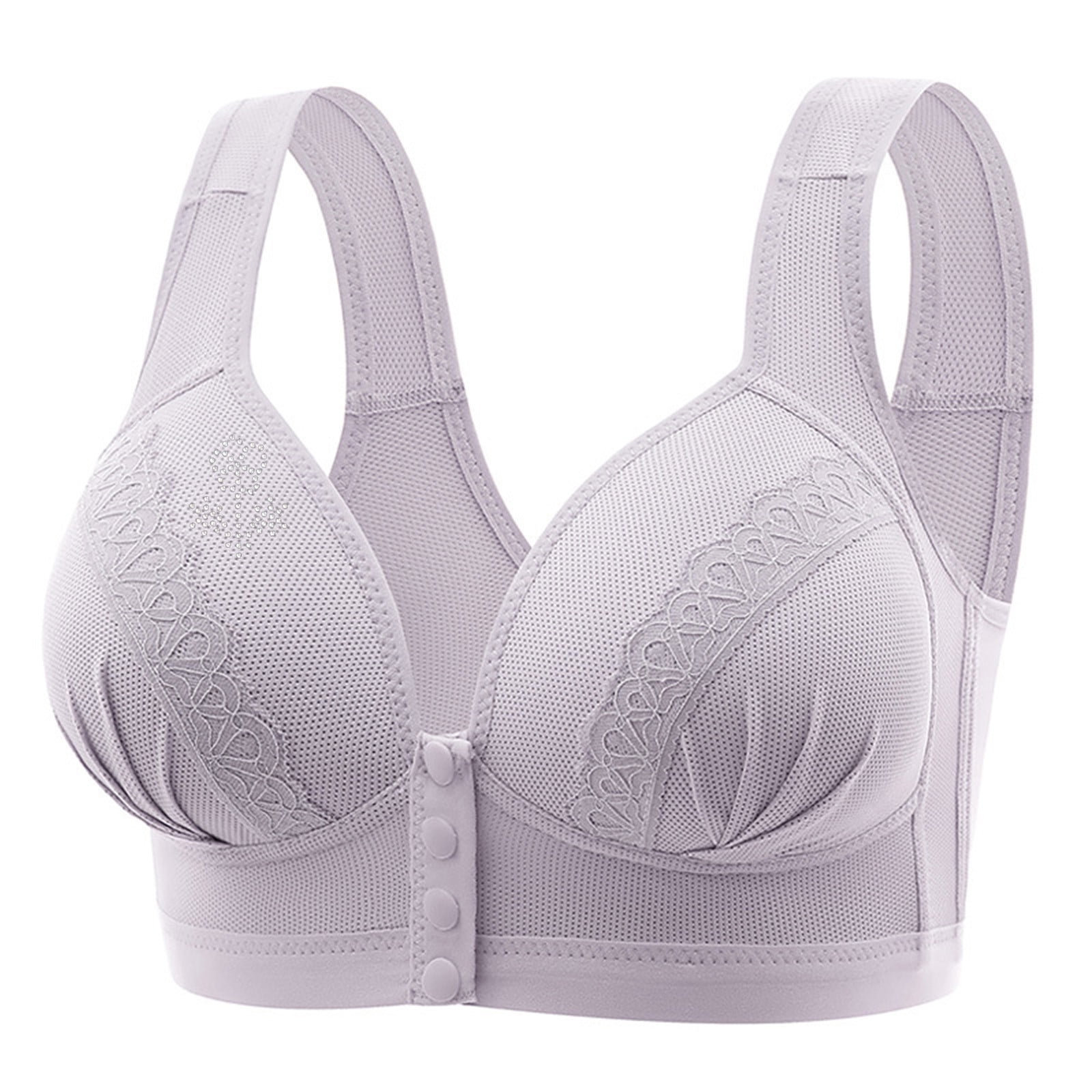 Nuoke Soutien-Gorge Confortable Pour Femmes – Lot De 3, Fermeture Devant, Sans Armatures, Coton, Pour Âgées Et Maternité