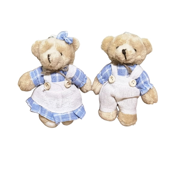 Pack of 2 Plush Bear Keyring Pendant Bear Toy Keychains Pendant Plush Backpack Pendants Plush Dolls for Teens