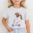 thumbnail image 2 of Short Sleeve Shirts for Girls 6 Cute Shirts Tops Summer Shirts Graphic Tee Shirt Pullover T Shirt Trendy Shirts #White(8-9 Years), 2 of 4