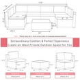 thumbnail image 6 of Gotland 7 Piece Outdoor Patio Furniture Set PE Rattan Wicker Patio Sectional Sofa Conversation Set(Red), 6 of 6