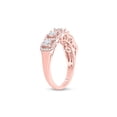thumbnail image 3 of 14kt Rose Gold Womens Princess Diamond 5-Stone Anniversary Ring 1 Cttw, 3 of 4