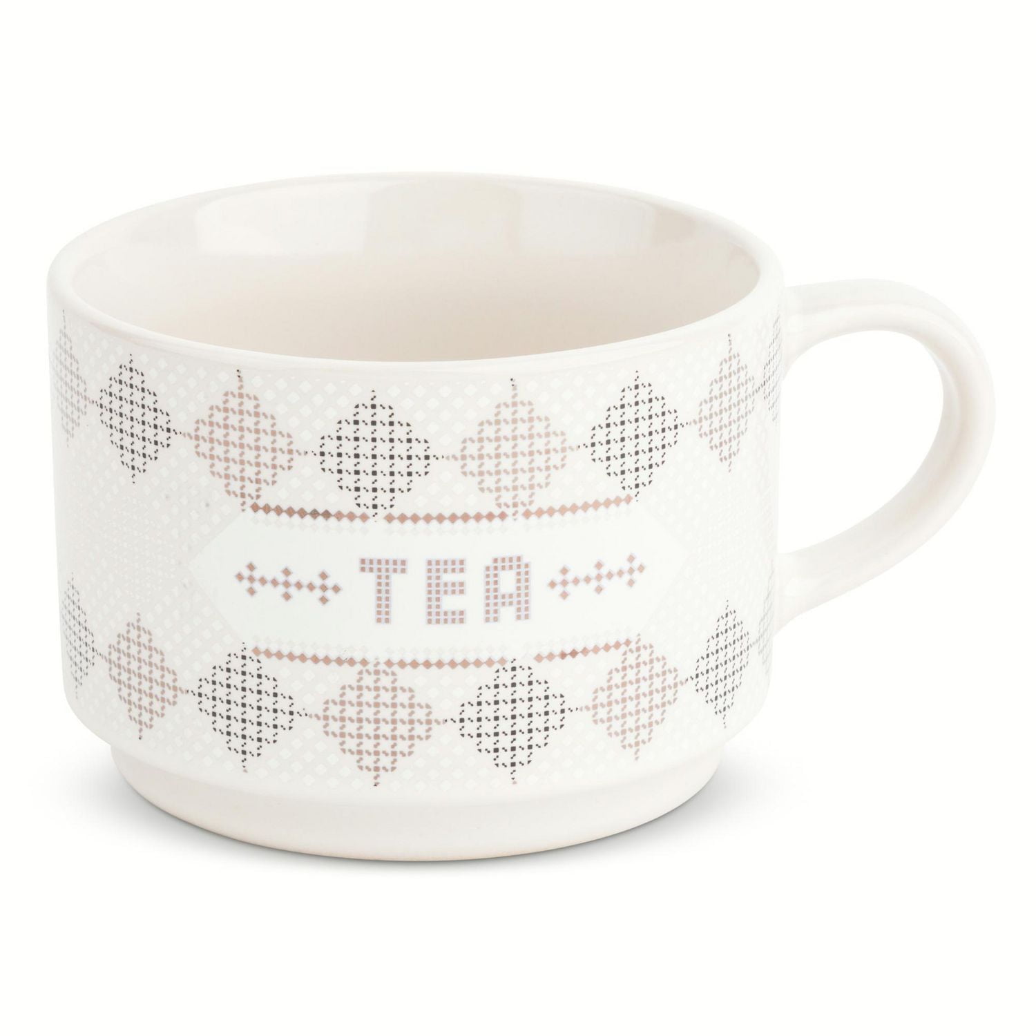 Thyme & Table Set of 4 Bistro Stackable Coffee Mugs, 11 fl oz, Mugs