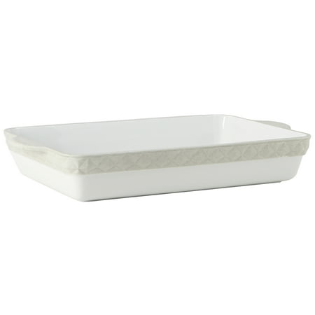 

Tuxton Duratux Por.Wh.Embossed White Truffle 6.25-Quart Casserole Rectangular Pack of 2
