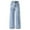 Z01 Blue, variant on Girl Pants,Teen Girls Wide Leg Jeans Star Decor Elastic Waist Casual Comfort Pants Fall Fashion Daily Wear,School Kids Clothes,Khaki,10-11 Years