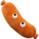 thumbnail image 1 of Almohada rellena de felpa de salchicha de comida de 19,6 pulgadas, cojín de sofá suave creativo de dibujos animados, juguetes lindos para niños, decoración del hogar, 1 of 5