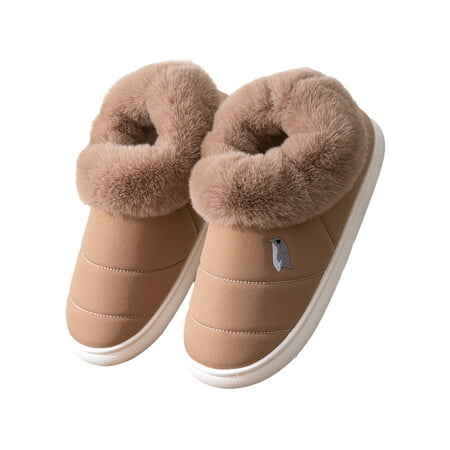 

Rotosw Men Warm Slippers Womens Ankle Boots High Top Winter Casual Snow Plush Slippers