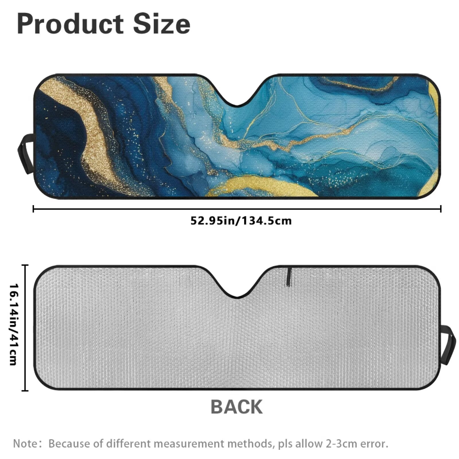 Uorisanigo Windshield Sun Shade for Jeep Wrangler, Blue Marble Car Sunshade Blocks UV Rays, Shade Heat Shield Compatible with Jeep Wrangler TJ JK JL 2/4 Door