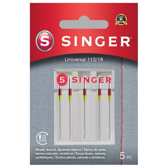 Aiguilles universelles à coudre à la machine SINGER®, grosseur 110/18 - 5 unités