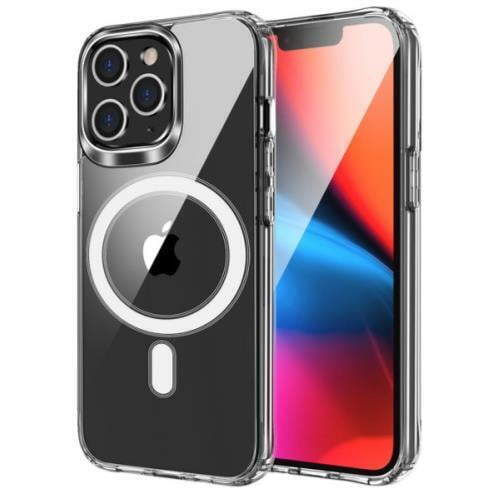 For iPhone 14 Pro Max Clear Case Slim Magnetic Cover - Clear