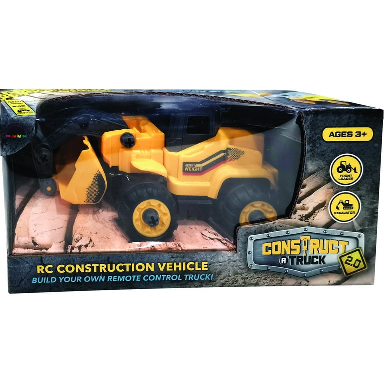 Construct A Truck 2.0 – Excavator. Remote Control Take Apart Truck Toys For  Kids. Educational STEM RC Car Building Set. Electric Digger Assemble Kit &  Tool Included 