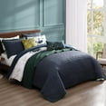 thumbnail image 6 of Bebejan Abstract Vines 8 Piece Reversible Comforter & Coverlet Set - Queen, 6 of 11
