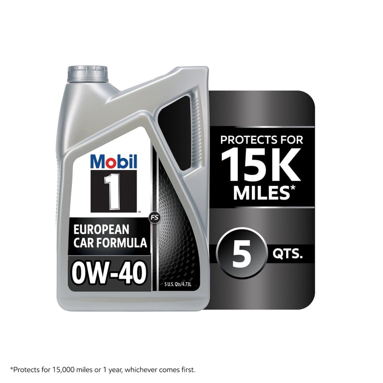 5 pack) Mobil 1 FS European Car Formula Full Synthetic Motor Oil