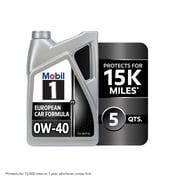 Mobil 1 FS European Car Formula Full Synthetic Motor Oil 0W-40, 5 Quart
