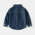 thumbnail image 4 of Toddler Toddler Baby Boys Girls Long Sleeve Solid Shirt Tops Kids Fall Winter Clothes Valentines Tops for Boys Size 14 Youth Shirts Layering Long Sleeve Soccer Cleats High Top 18-24 Months Blue, 4 of 4
