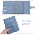 thumbnail image 2 of Earring Holder Organizer with Foldable Book Design Earring Book Organizer, Portable Pu Leather Travel Earring Case, 2 of 6