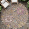thumbnail image 3 of Dalyn Rugs Machine Washable Indoor/Outdoor Chantille ACN2151 Mocha 8' x 8' Round Rug, 3 of 7