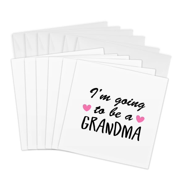3drose, Im Going to Be a Grandma, 6 Greeting Cards with Envelopes